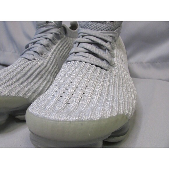 Nike Air VaporMax Flyknit 3 Shoes Womens 7.5 White Platinum Running Sneakers - Picture 3 of 13
